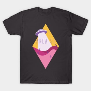 Diamond-View Area 51 Desert in Pink T-Shirt